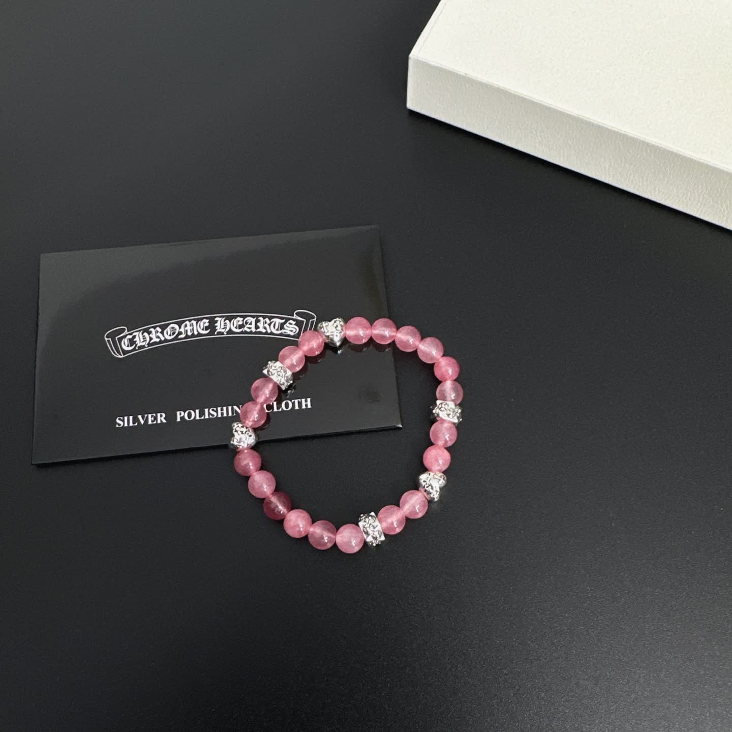 Chrome Hearts Pink Stone Bracelet